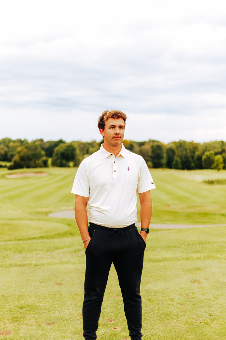 Cream Christian Golf Polo