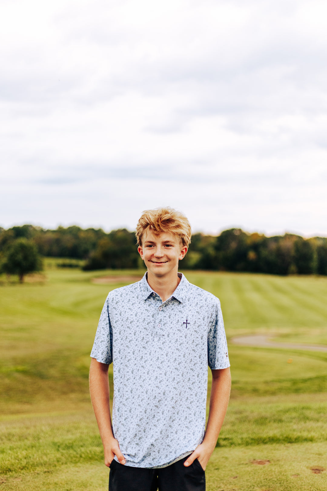 Christian Golf Polo Tees Crossed Golf