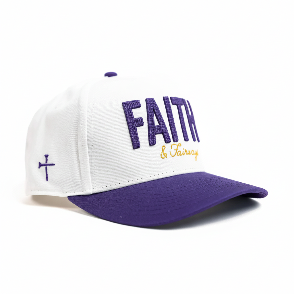 Christian Golf Hat Purple