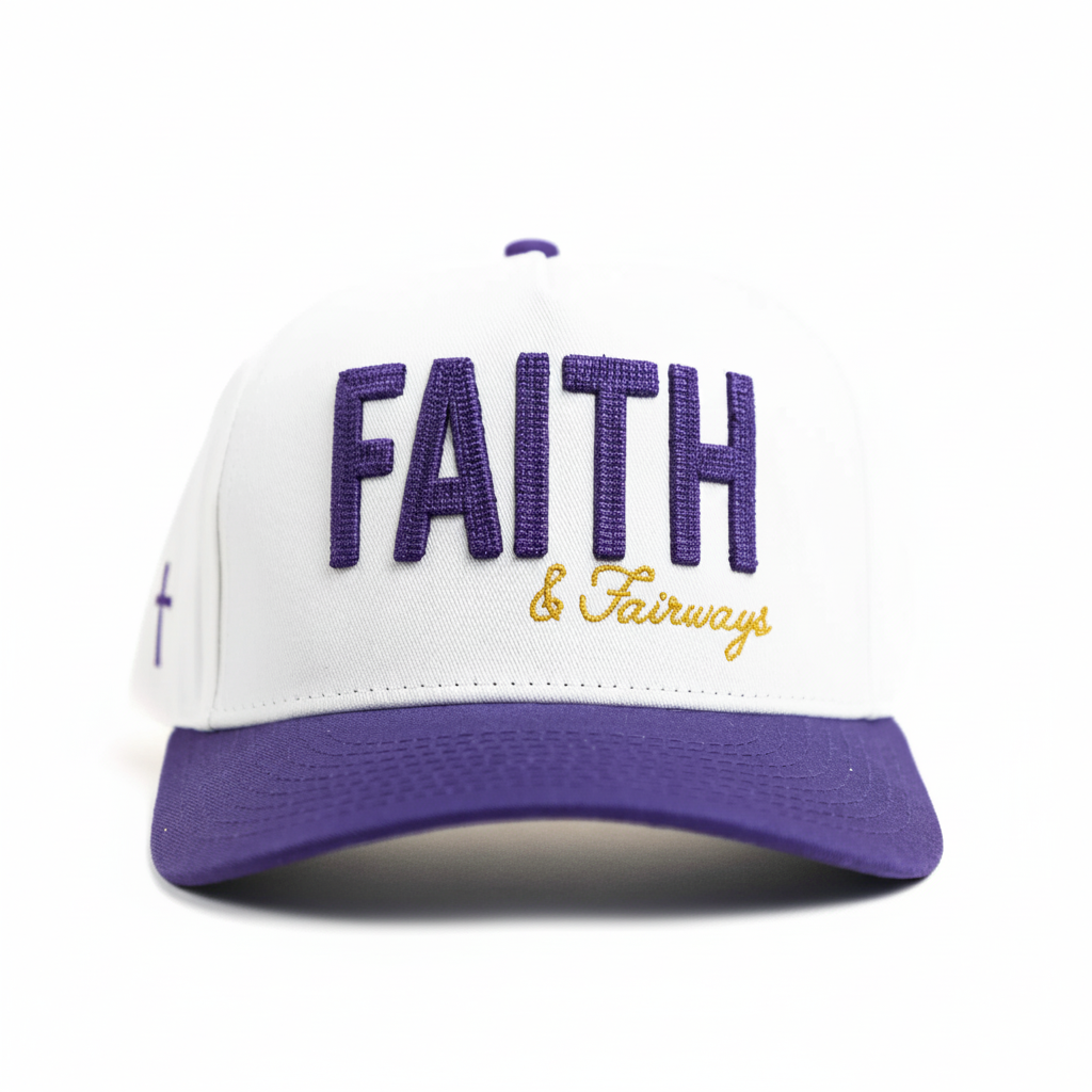 Christian Golf Hat Purple
