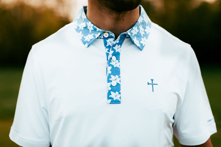 Christian Golf Polo: Lily Blue