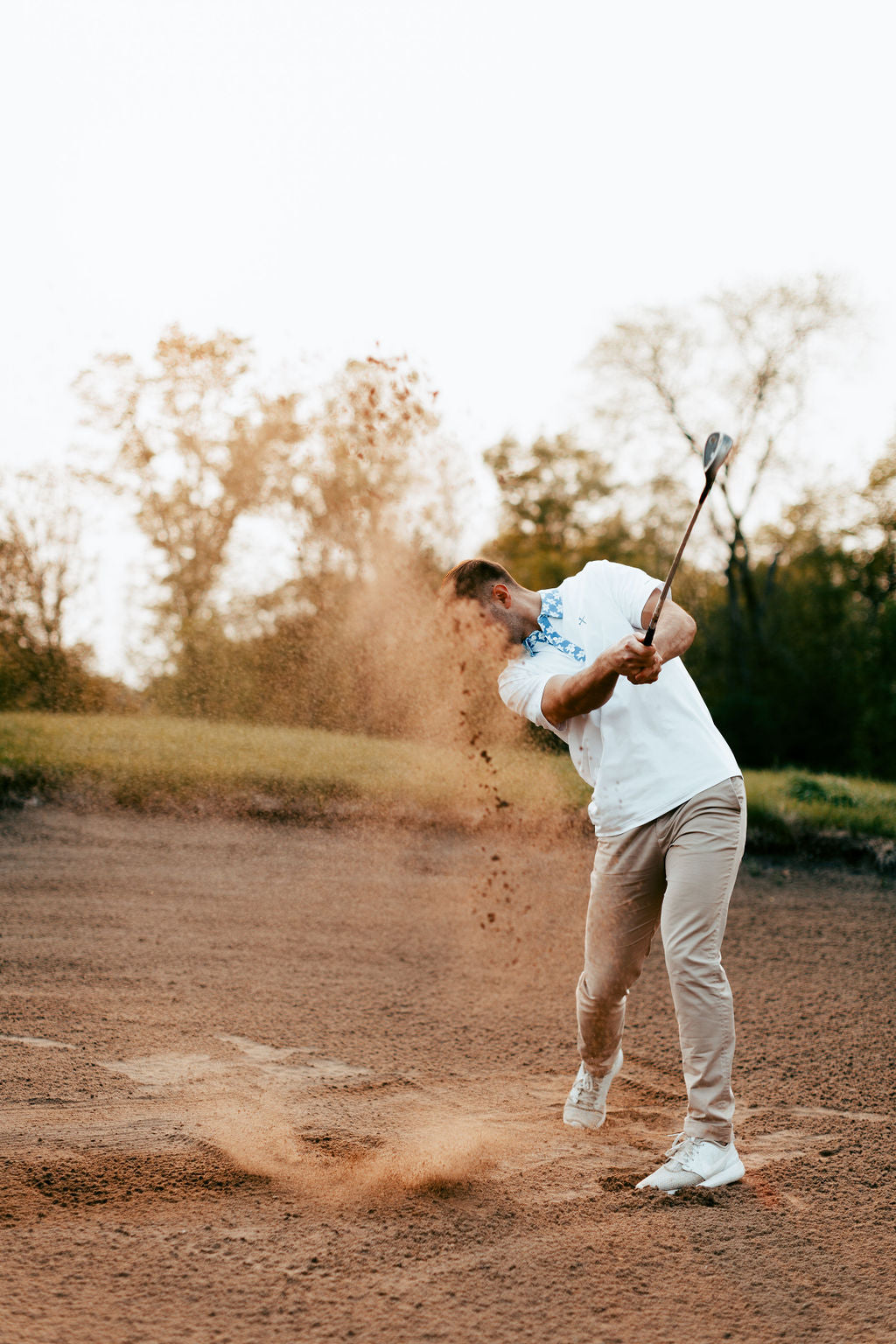 Christian Golf Polo: Lily Blue Sand