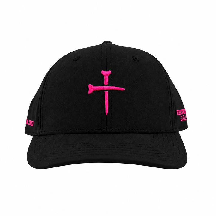 Black Pink Christian Golf Hat 