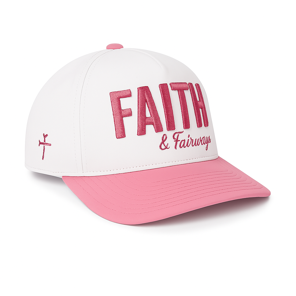 Faith and Fairways Hat - Pastel Pink