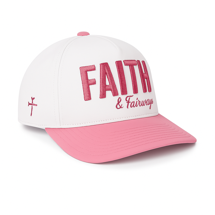 Faith and Fairways Hat - Pastel Pink