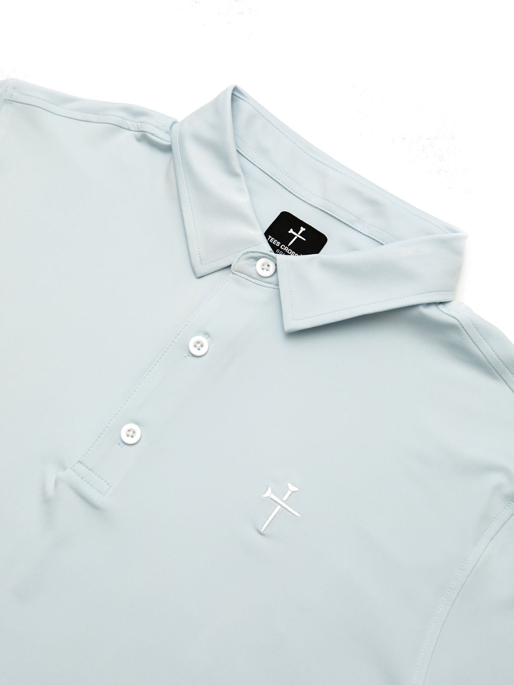 Christian Golf Polo Light Blue