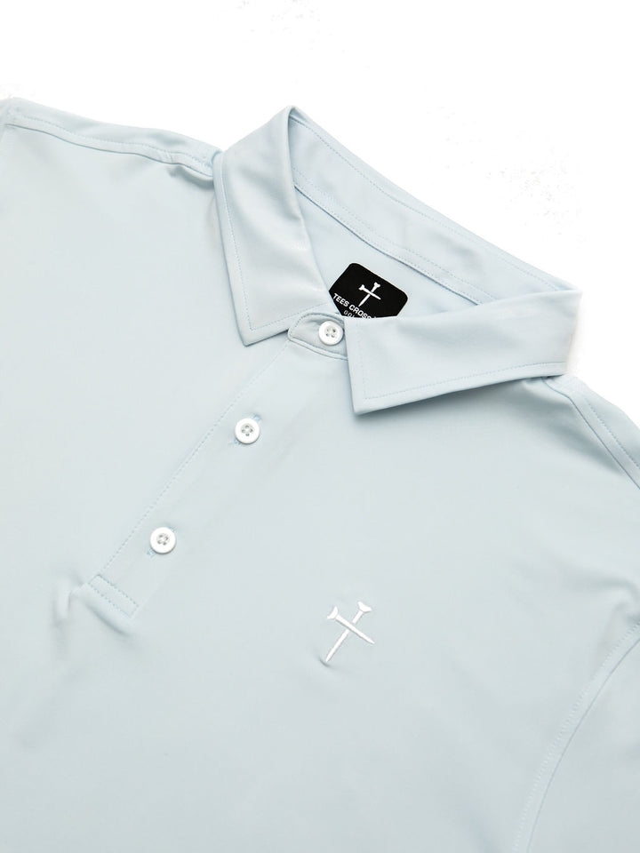 Christian Golf Polo Light Blue
