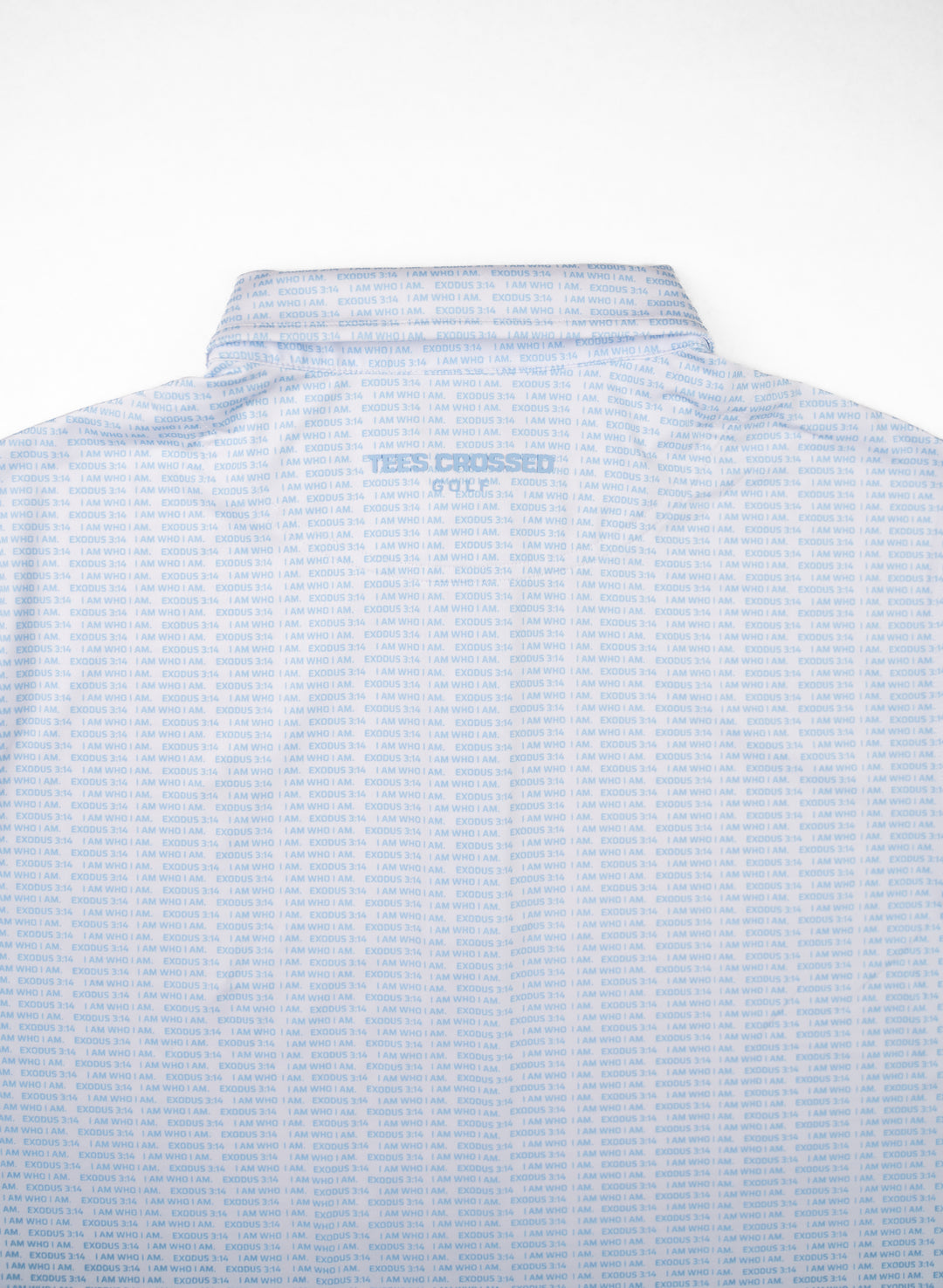 Christian Golf Polo Blue White 3 