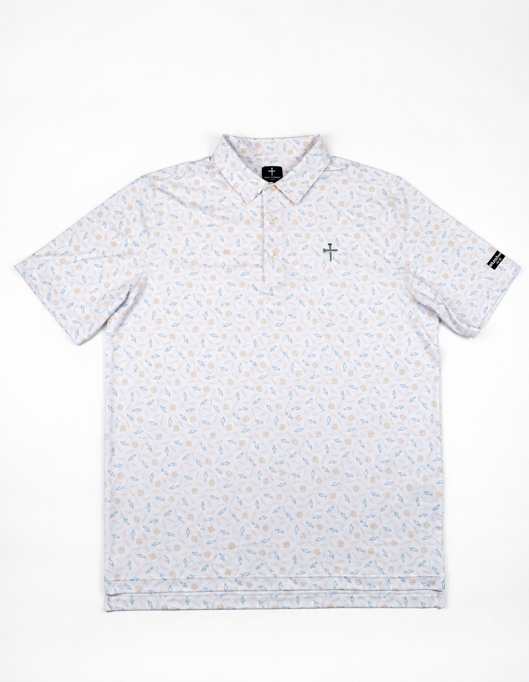 Christian golf polo Bible verse Fish and loaves 