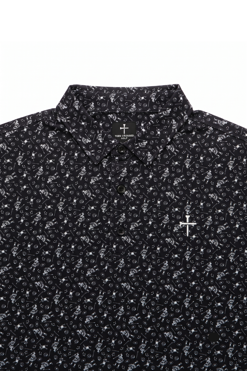 Christian Golf Polo Black David and Goliath 
