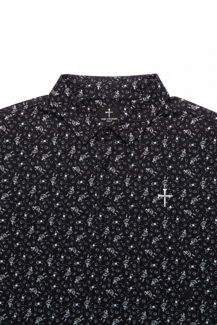 Christian Golf Polo Black David and Goliath 