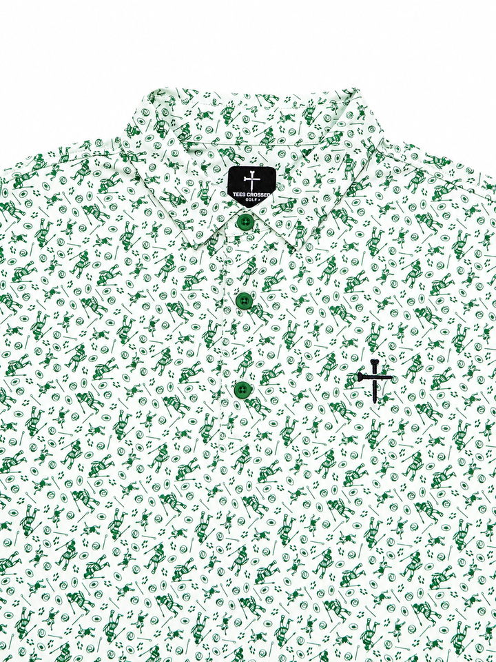 Christian Golf Polo Green David and Goliath 