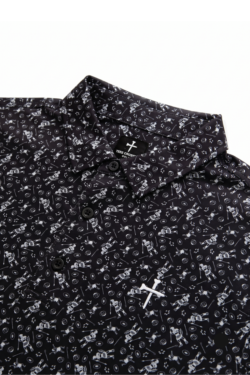 Christian Golf Polo Black David and Goliath 