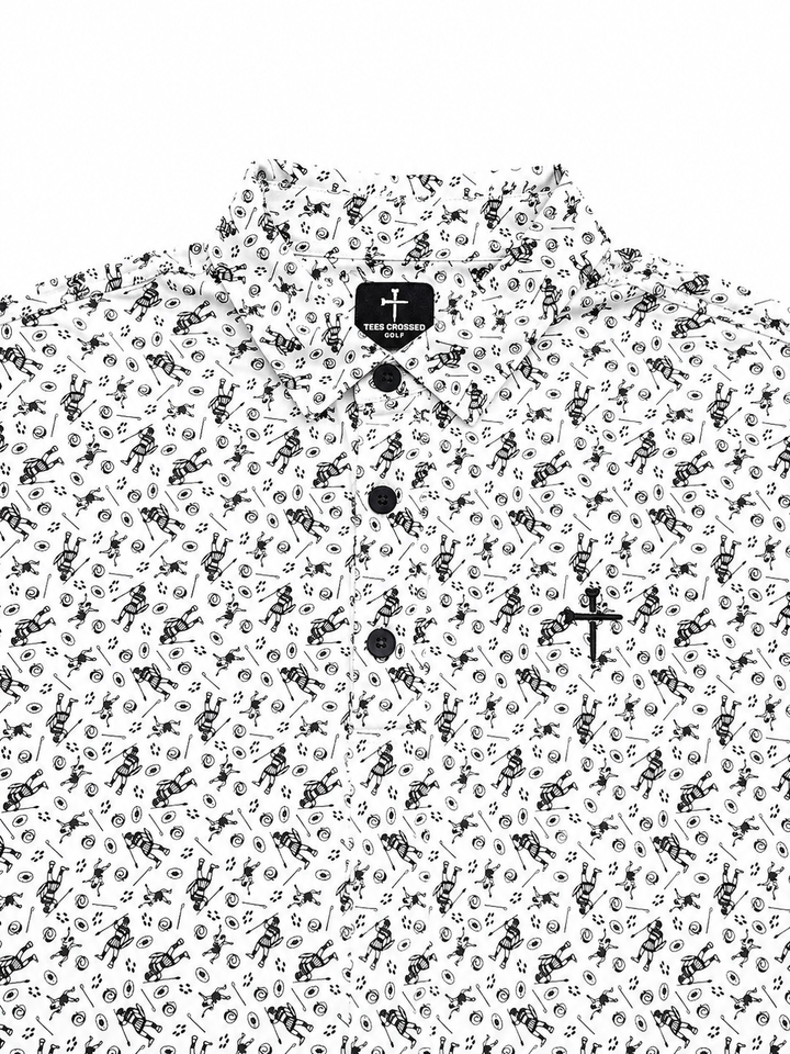 Christian Golf Polo White David and Goliath 