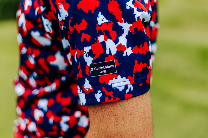 Christian Golf Polo Bible Verse Sleeve 