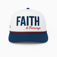 Faith and Fairways Hat - Red, White, and Blue