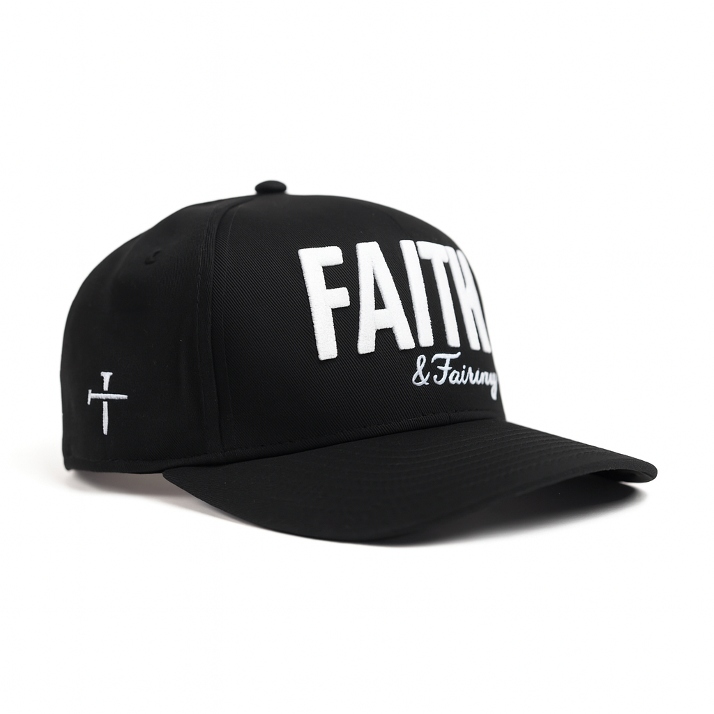 Christian Golf Hat Faith Black