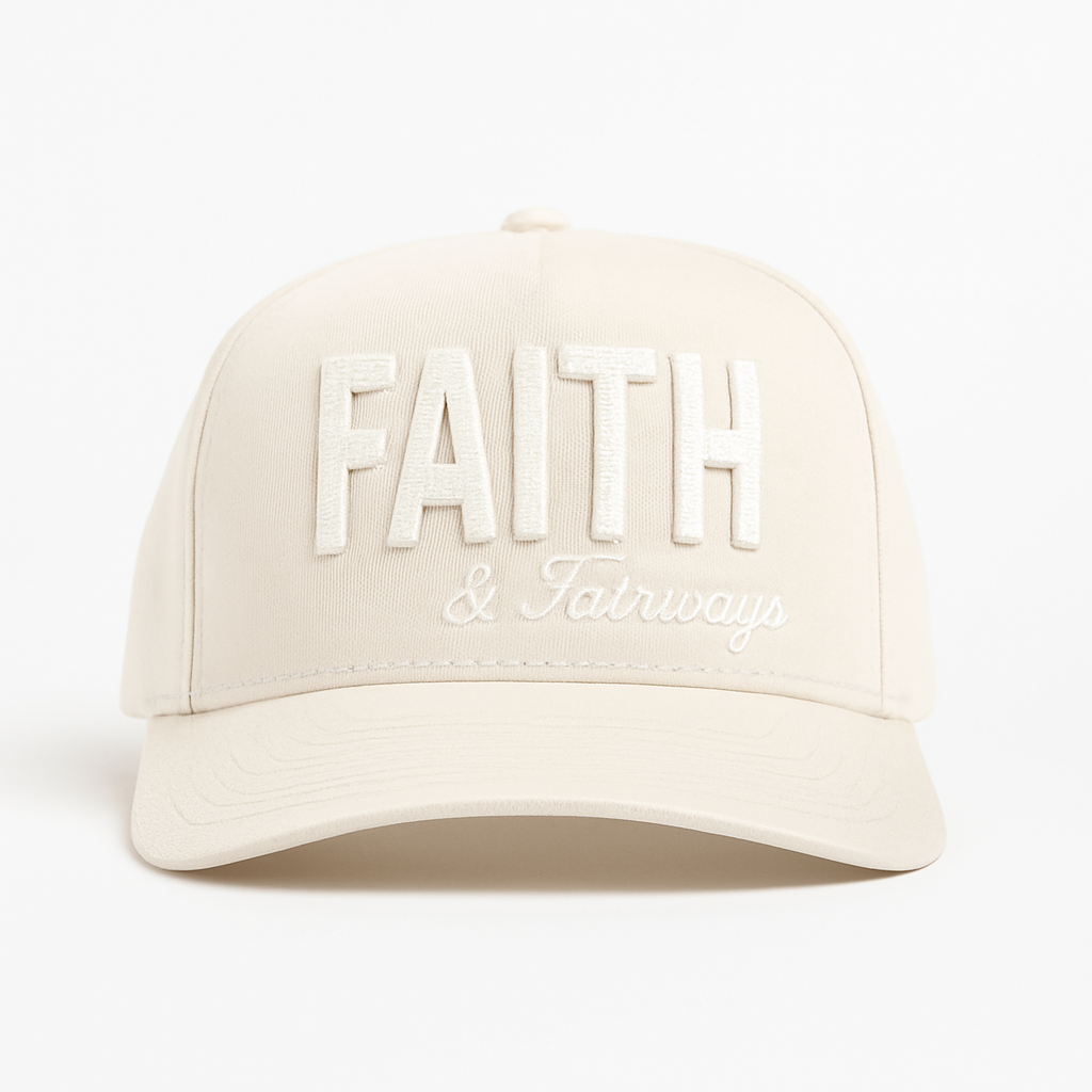 Christian Golf Hat Faith Cream 