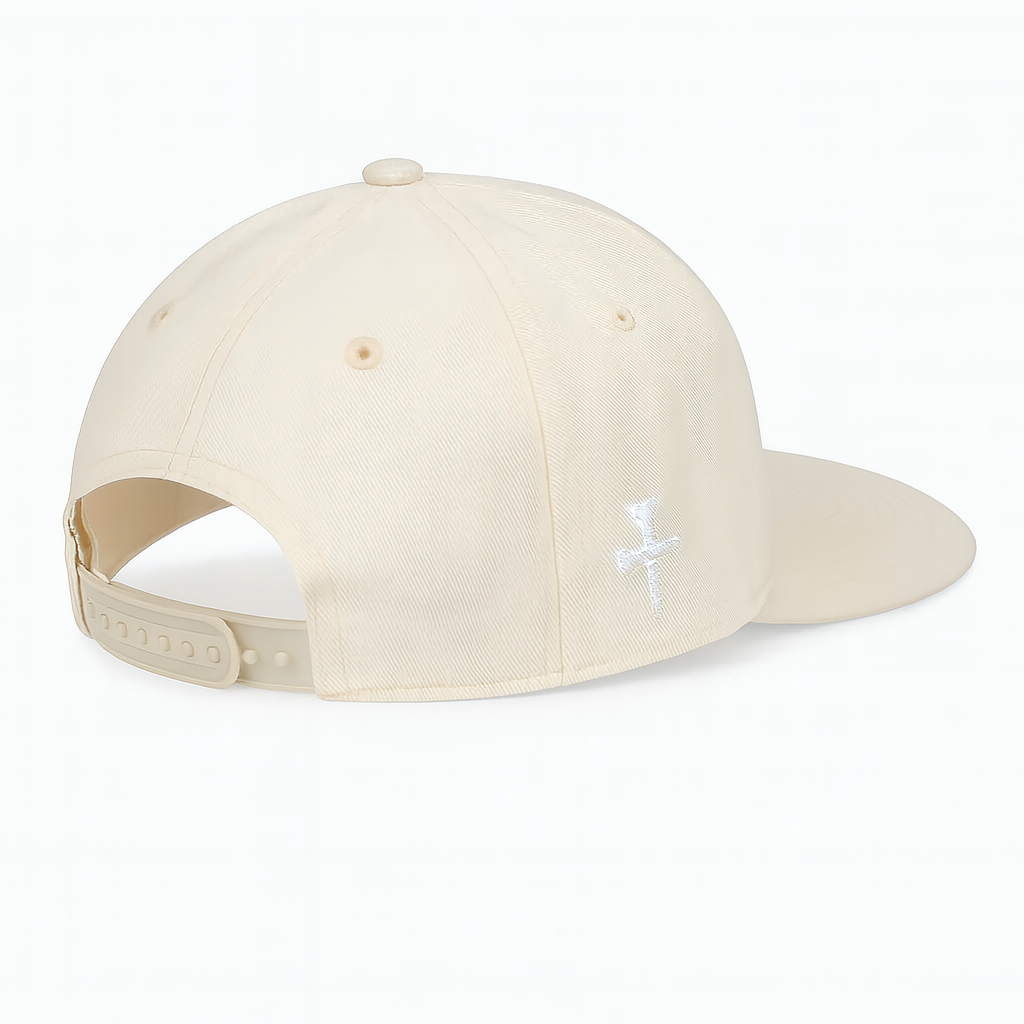 Christian Golf Hat Cream Faith & Fairways