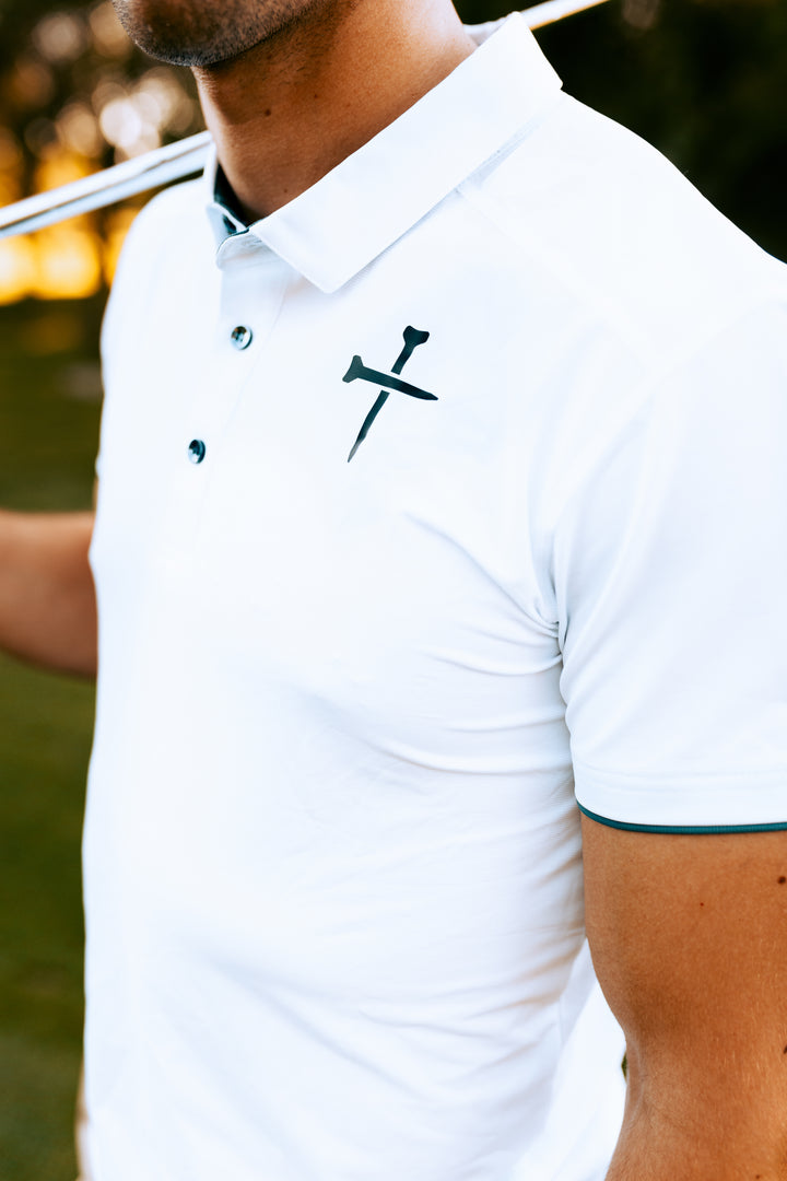Christian Golf Polo White 2 