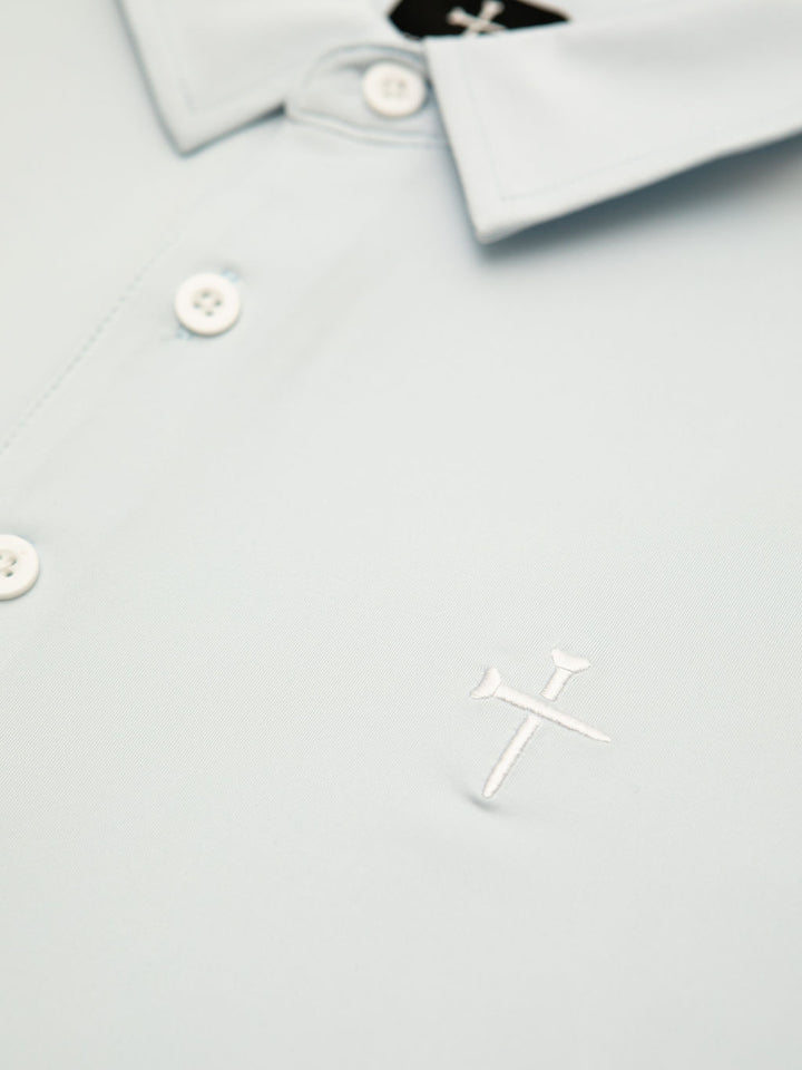 Christian Golf Polo Light Blue
