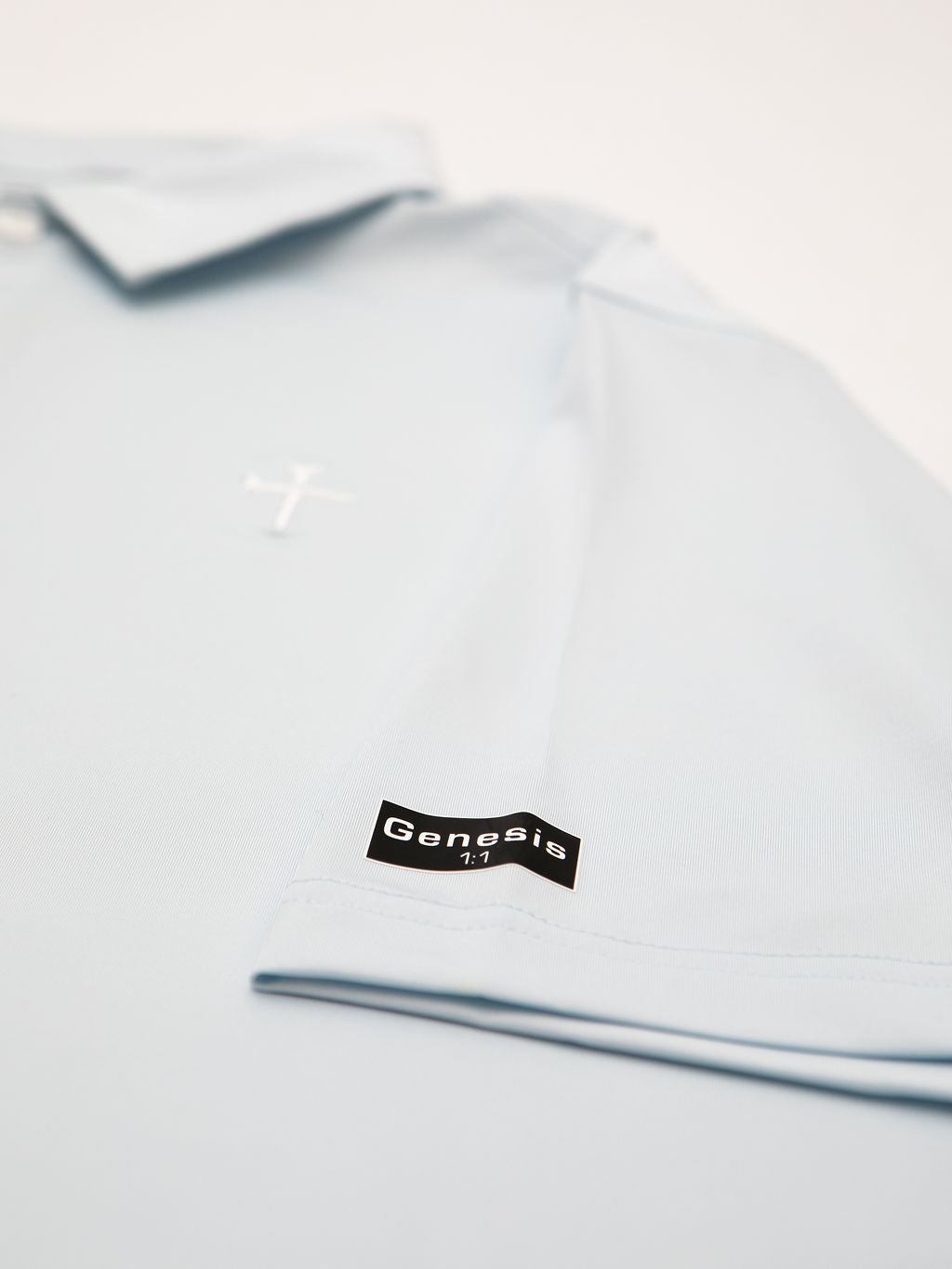 Christian Golf Polo Light Blue