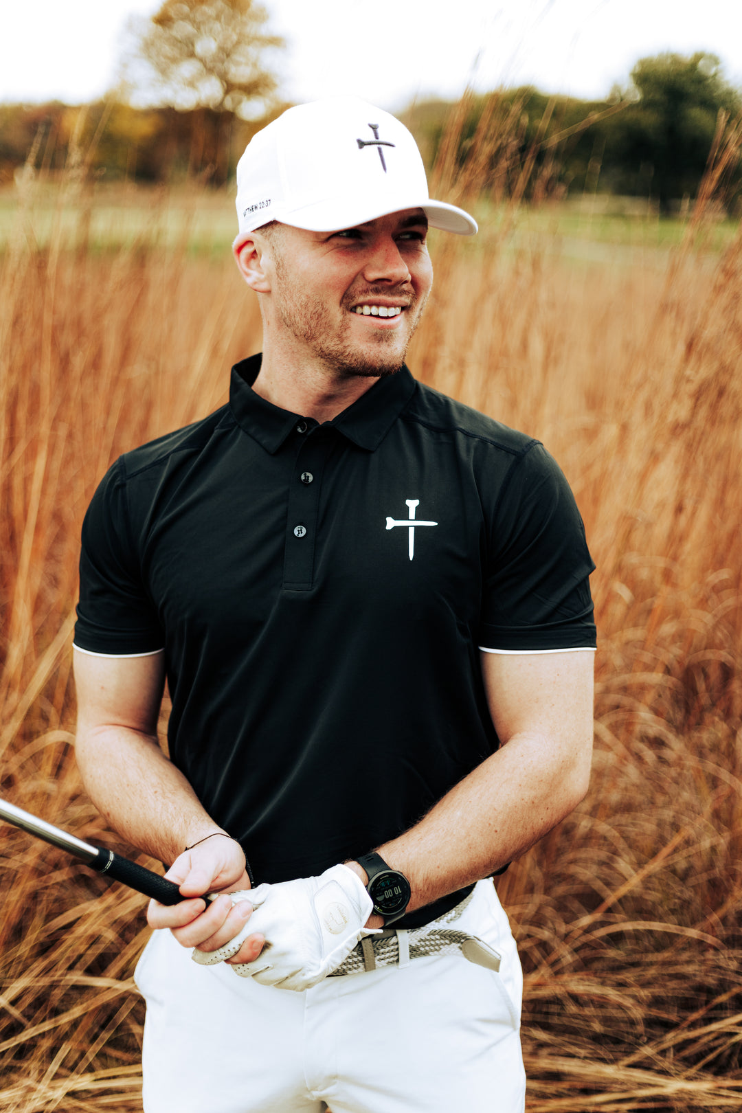 Christian Golf Polo Black 