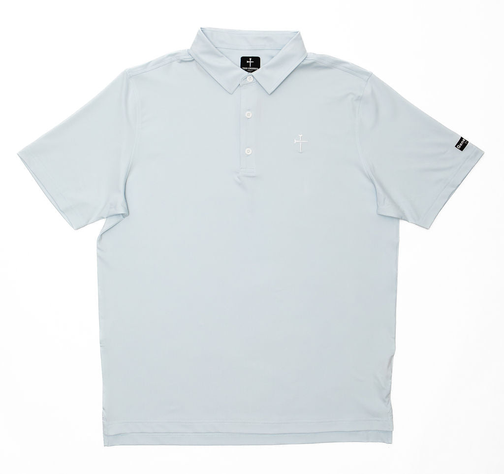 Christian Golf Polo Light Blue