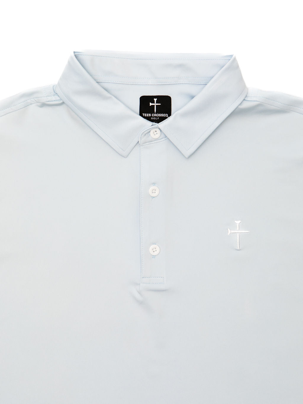 Christian Golf Polo Light Blue