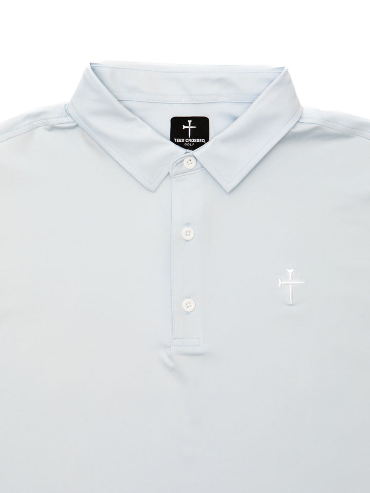 Christian Golf Polo Light Blue