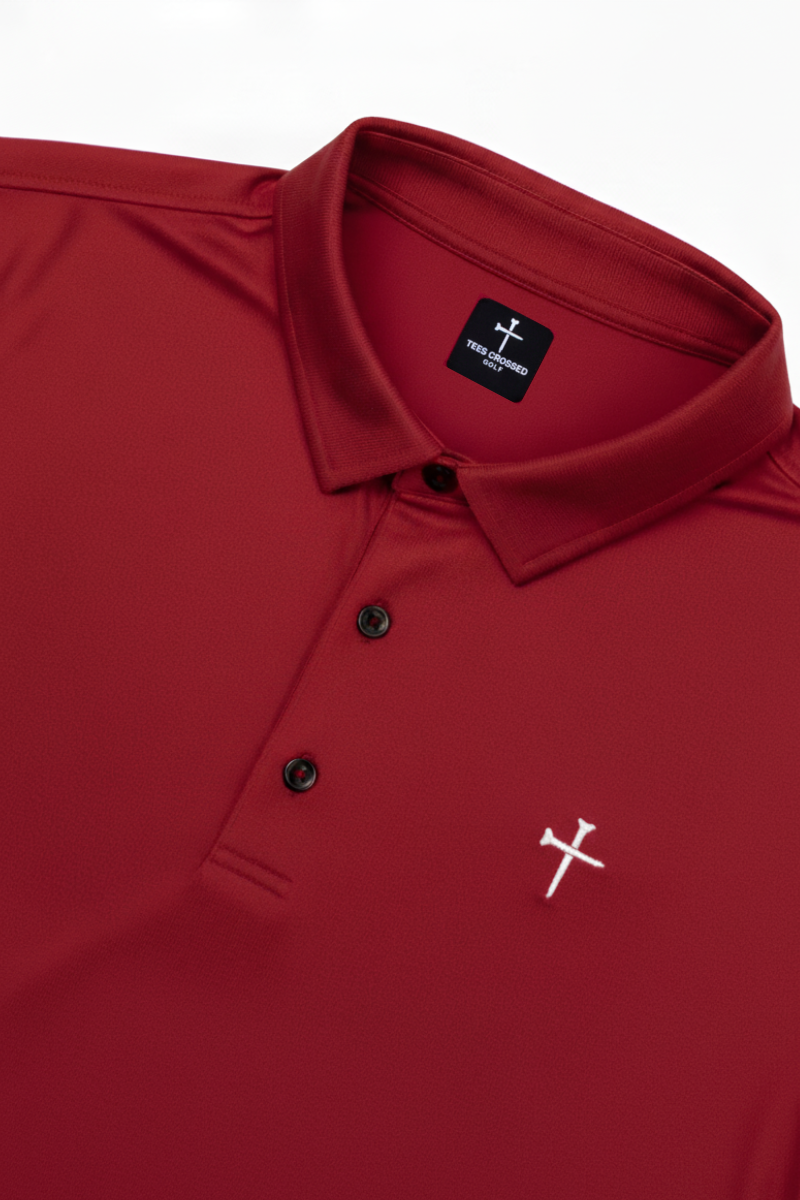 Christian Golf Polo Red