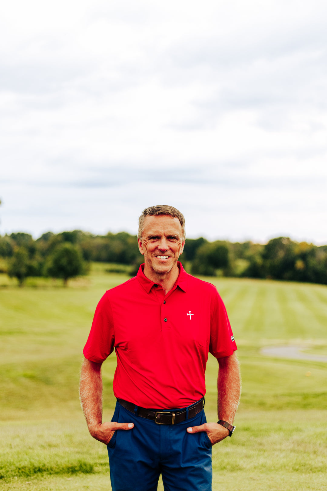 Christian Golf Polo Red