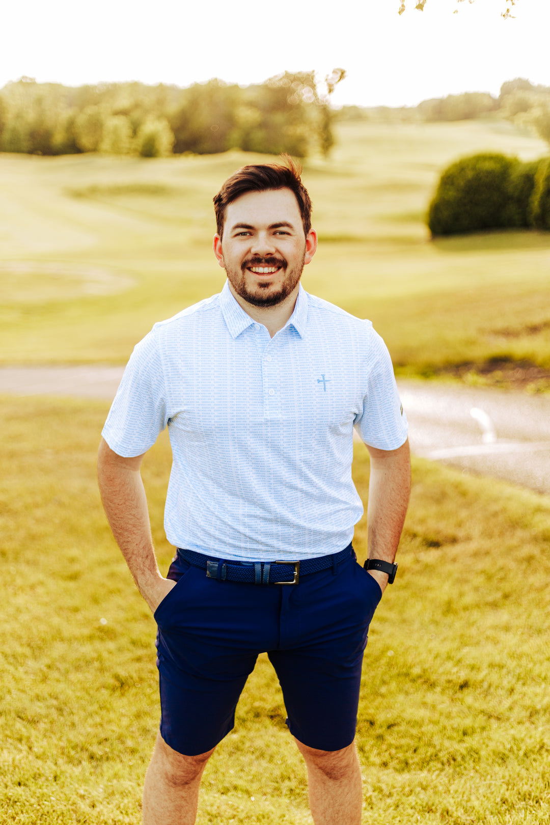 Christian Golf Polo Tees Crossed Golf