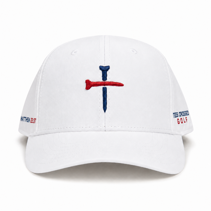 Red White and Blue Christian Golf Hat Tour 