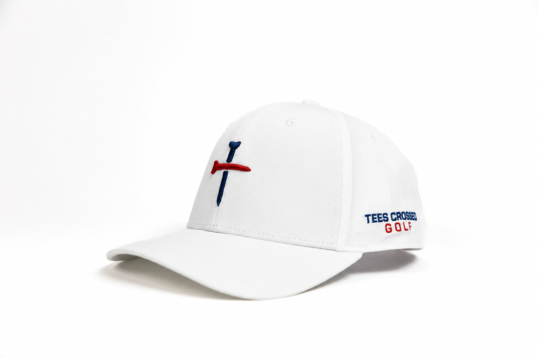 Red White and Blue Christian Golf Hat Tour Hat