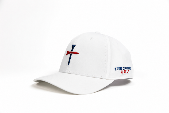 Red White and Blue Christian Golf Hat Tour Hat