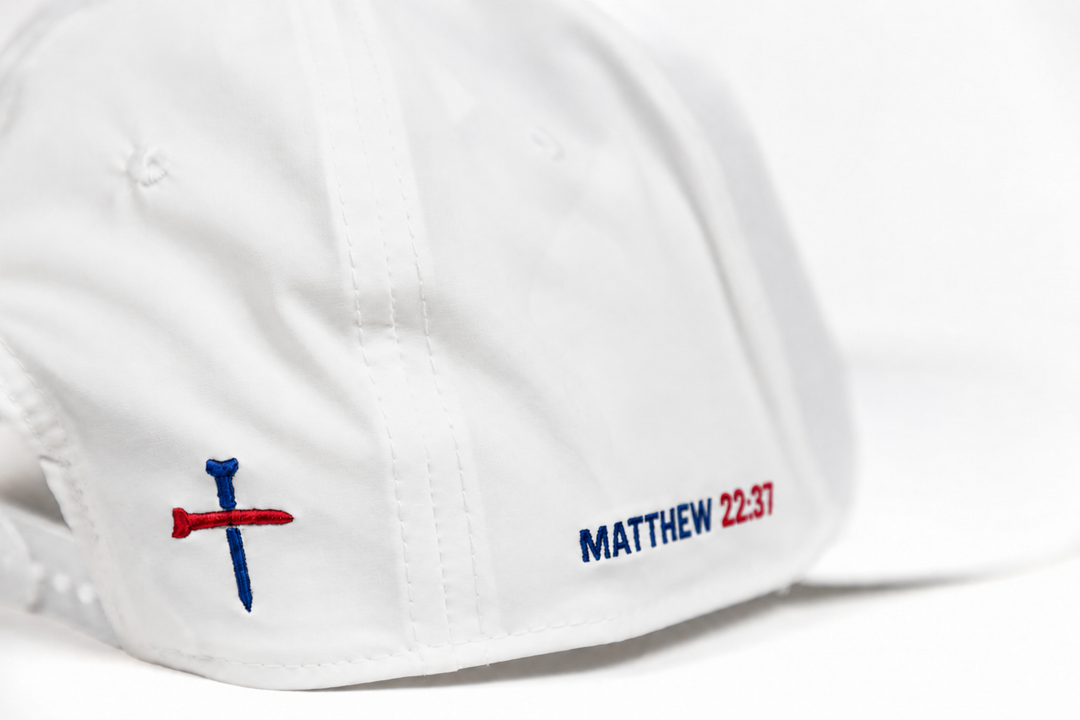 Red White and Blue Christian Golf Hat 