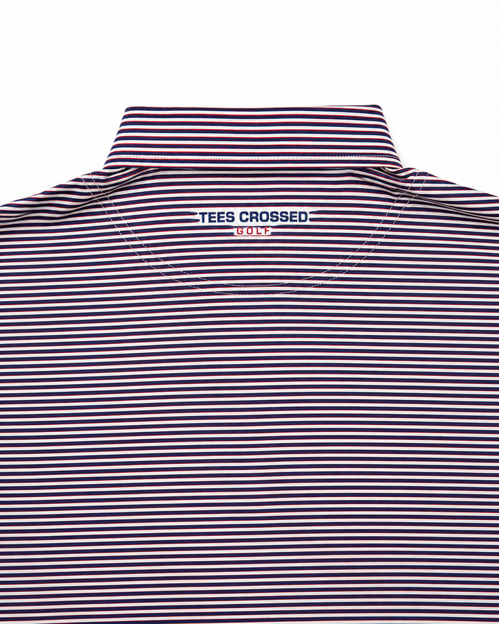 Stripes Polo Red White and Blue Christian Golf Brand 