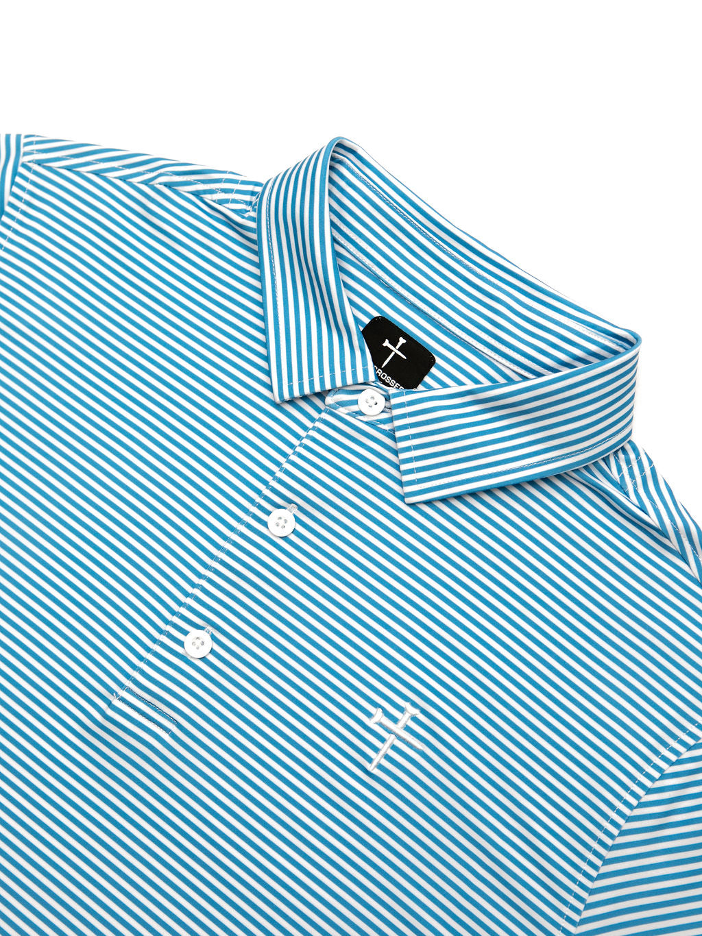 Christian Golf Polo Blue Stripes 