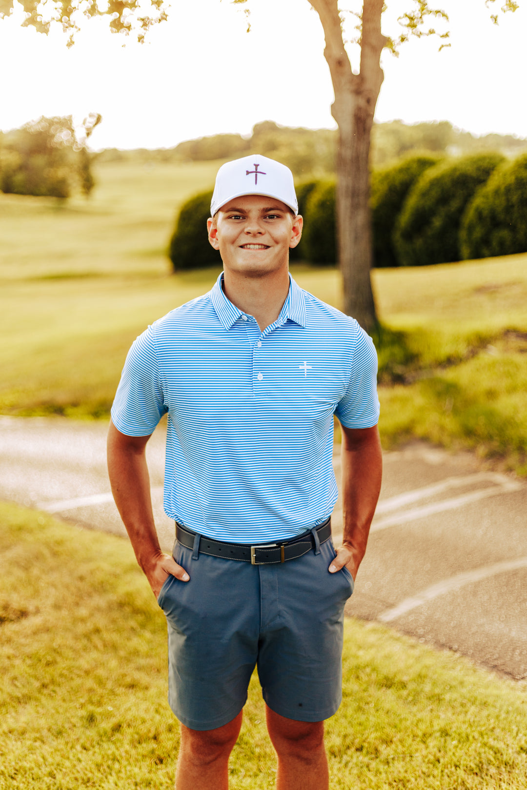 Christian Golf Brand Stripes Polo 