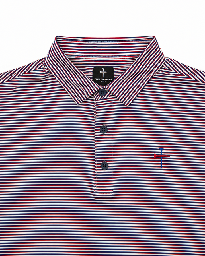 Stripes Polo Christian Golf Brand 
