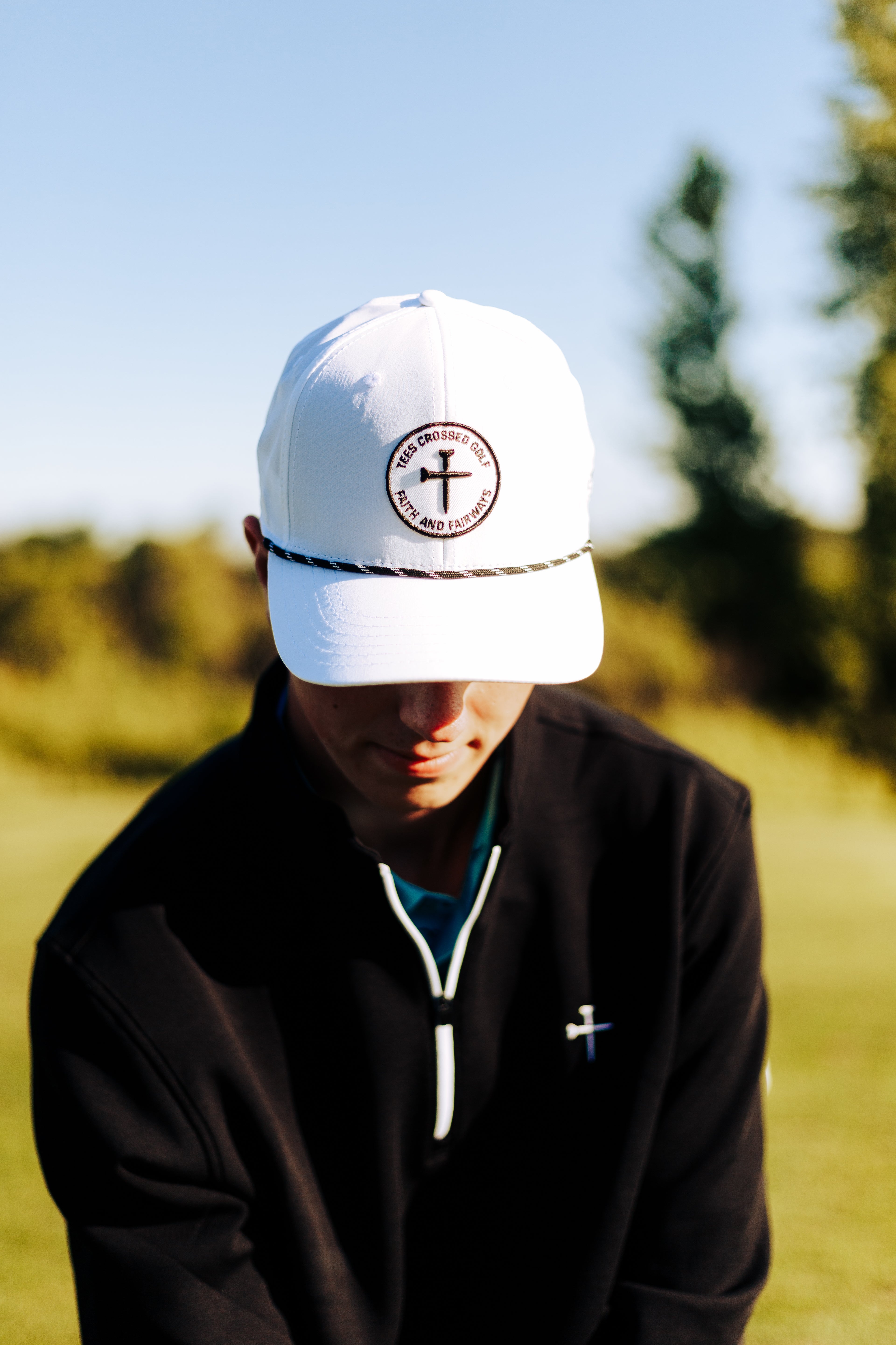 Cross Patch Hat - White – Tees Crossed Golf