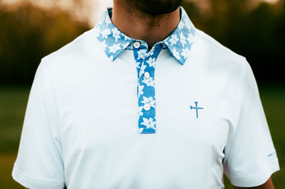 Christian Golf Polo: Lily Blue 