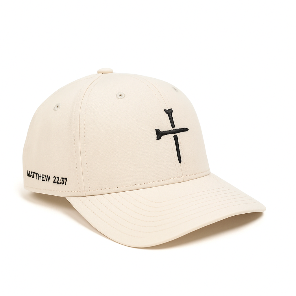 Christian Golf Hat Cream Side